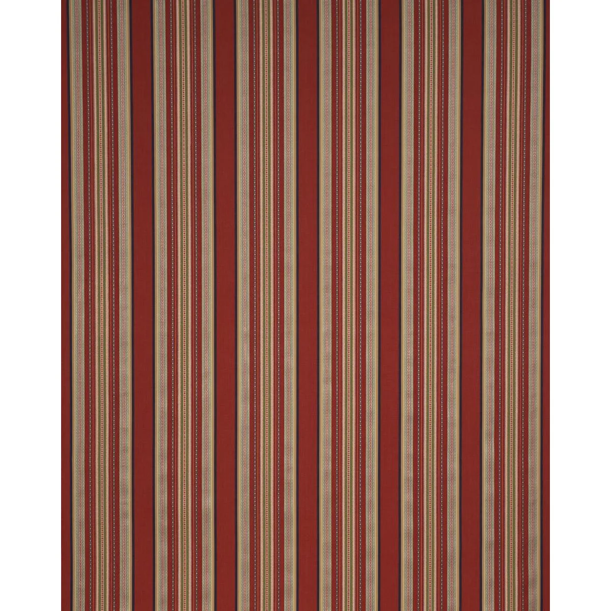 Schumacher 3322023 Wellington Stripe Multi On Spice fabric swatch