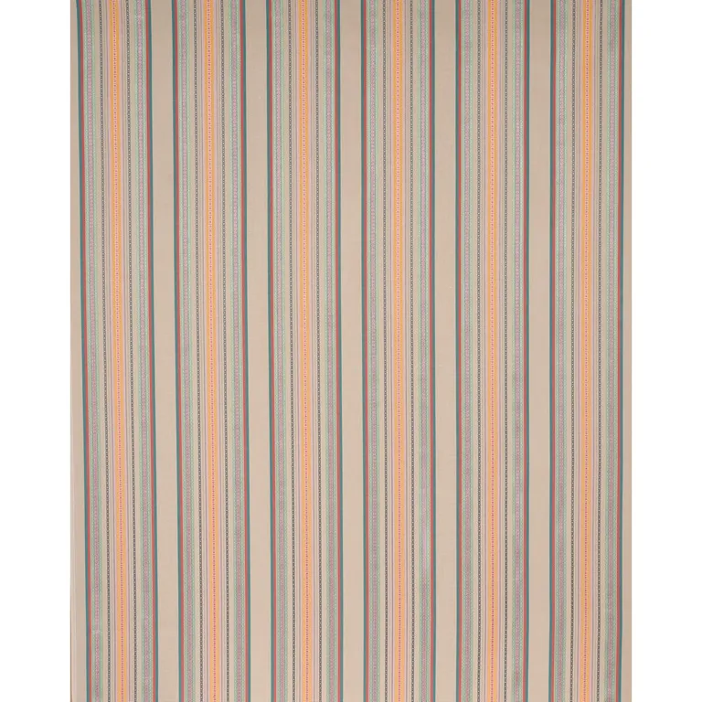 Schumacher 3322026 Wellington Stripe Natural On Multi fabric swatch