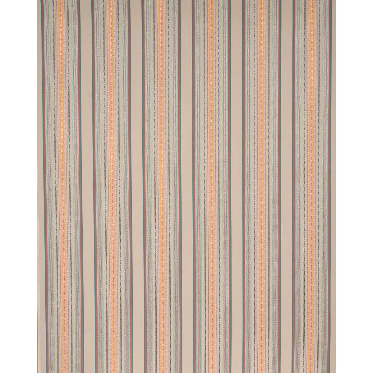 Schumacher 3322026 Wellington Stripe Natural On Multi fabric swatch