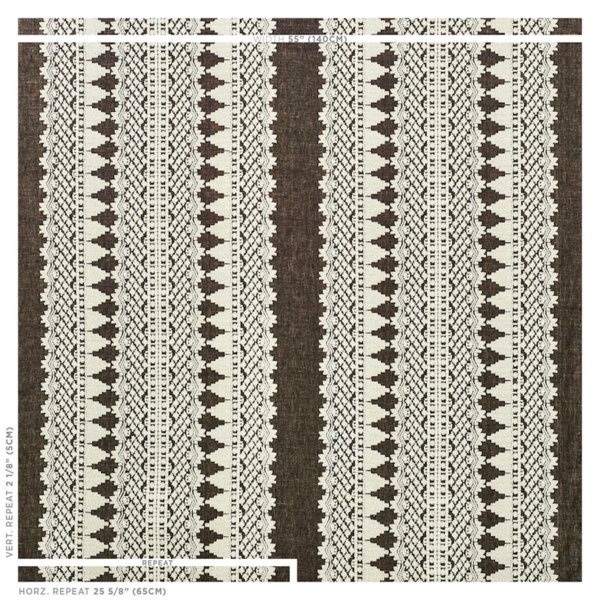 Schumacher 75474 Wentworth Embroidery Carbon fabric swatch