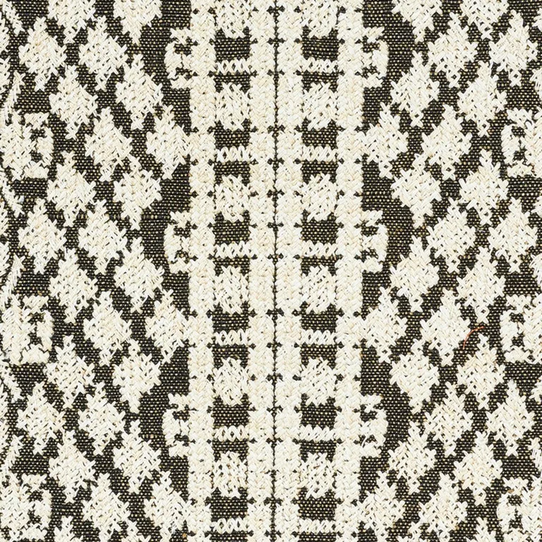 Schumacher 75474 Wentworth Embroidery Carbon fabric swatch