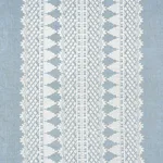 Schumacher 75475 Wentworth Embroidery Chambray fabric swatch