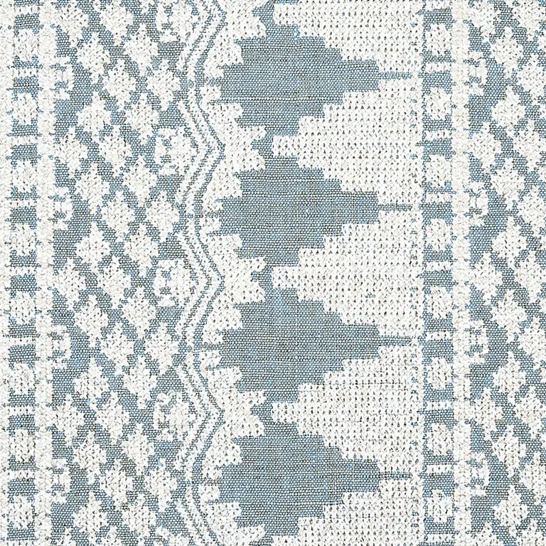 Schumacher 75475 Wentworth Embroidery Chambray fabric swatch