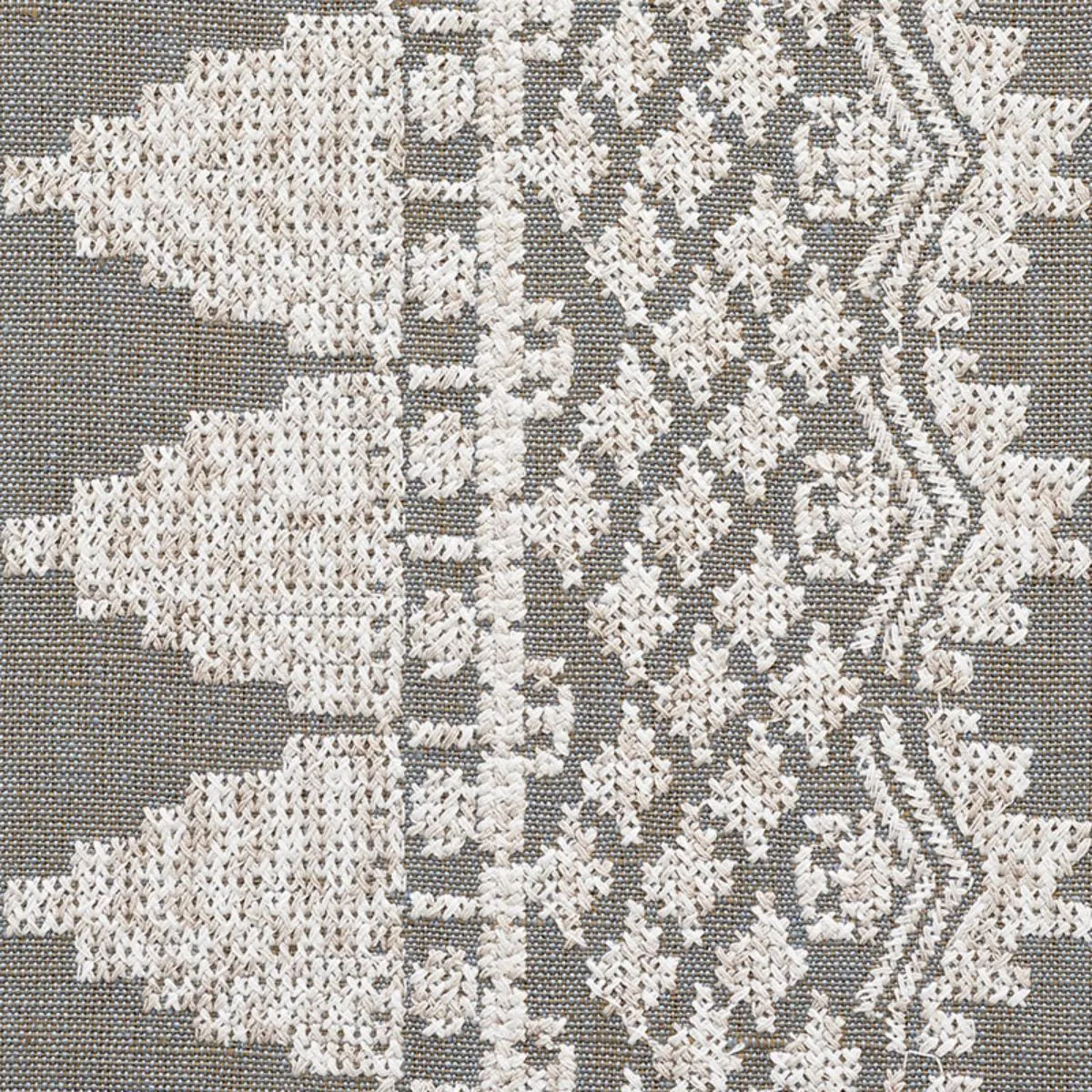 Schumacher 75471 Wentworth Embroidery Haze fabric swatch