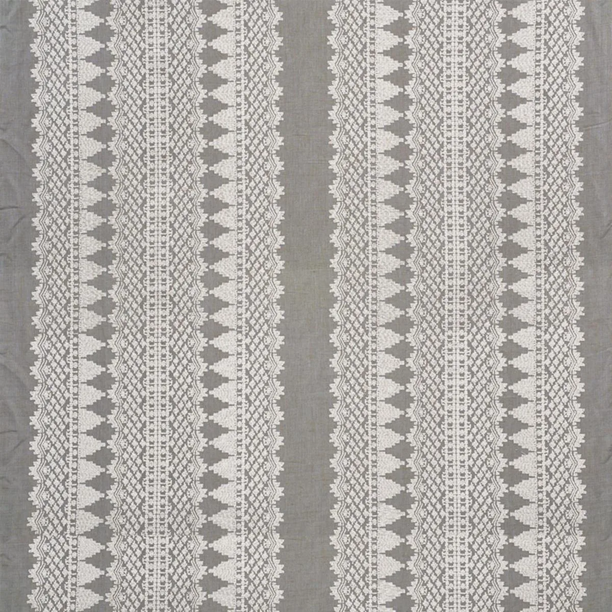 Schumacher 75471 Wentworth Embroidery Haze fabric swatch