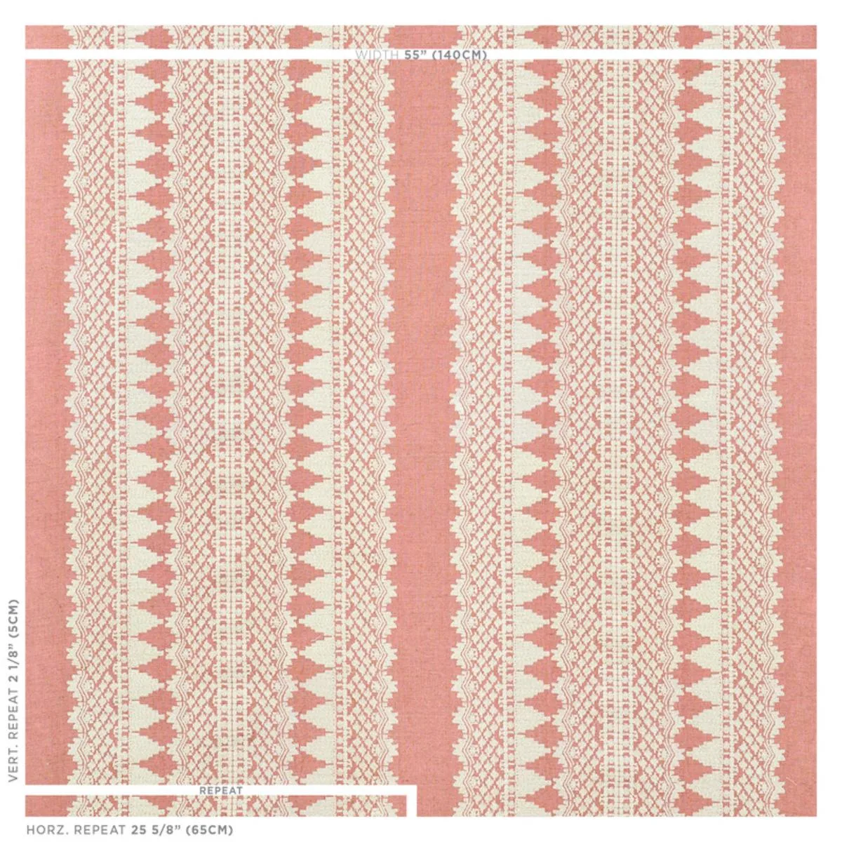 Schumacher 75473 Wentworth Embroidery Rose fabric swatch