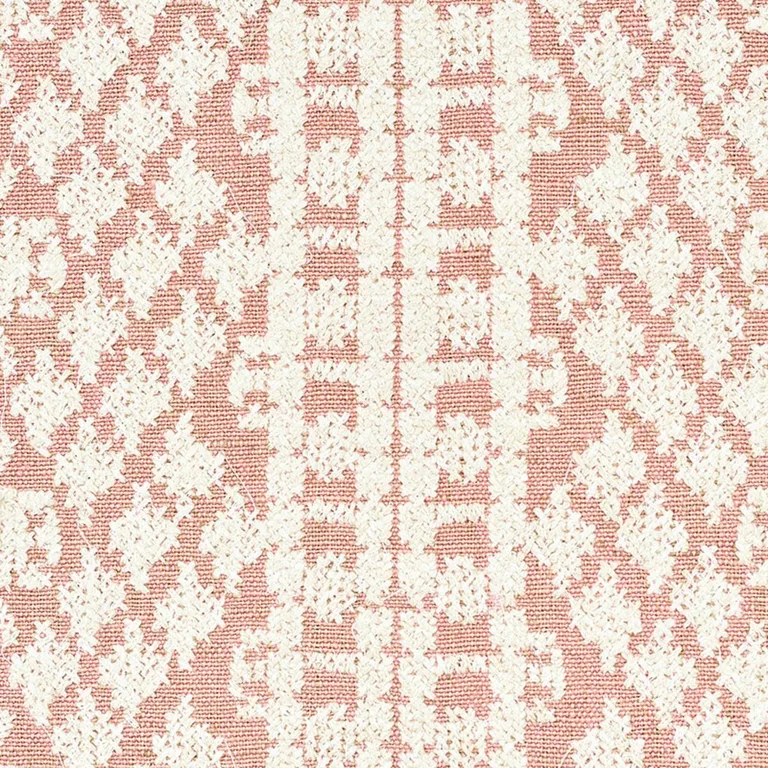 Schumacher 75473 Wentworth Embroidery Rose fabric swatch