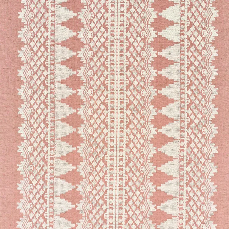 Schumacher 75473 Wentworth Embroidery Rose fabric swatch