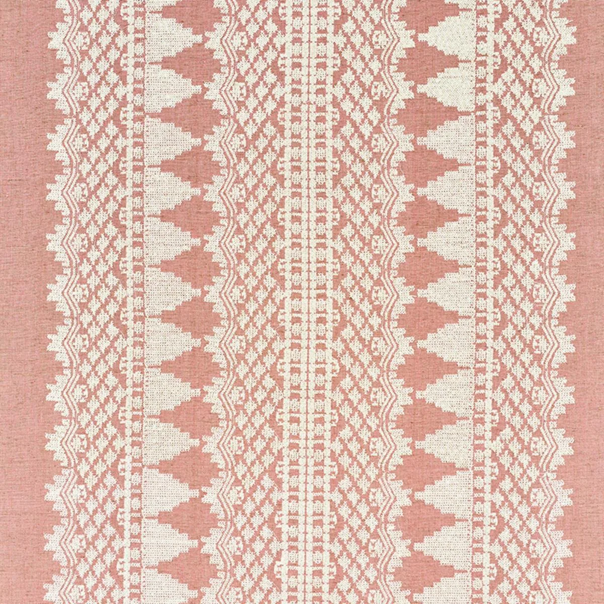Schumacher 75473 Wentworth Embroidery Rose fabric swatch