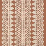 Schumacher 75470 Wentworth Embroidery Rust fabric swatch