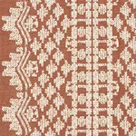 Schumacher 75470 Wentworth Embroidery Rust fabric swatch