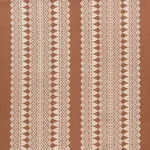Schumacher 75470 Wentworth Embroidery Rust fabric swatch
