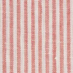 Schumacher 65988 Wesley Linen Ticking Stripe Coral fabric swatch