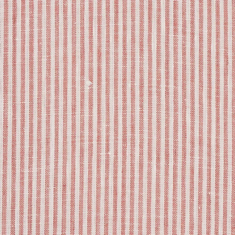 Schumacher 65988 Wesley Linen Ticking Stripe Coral fabric swatch