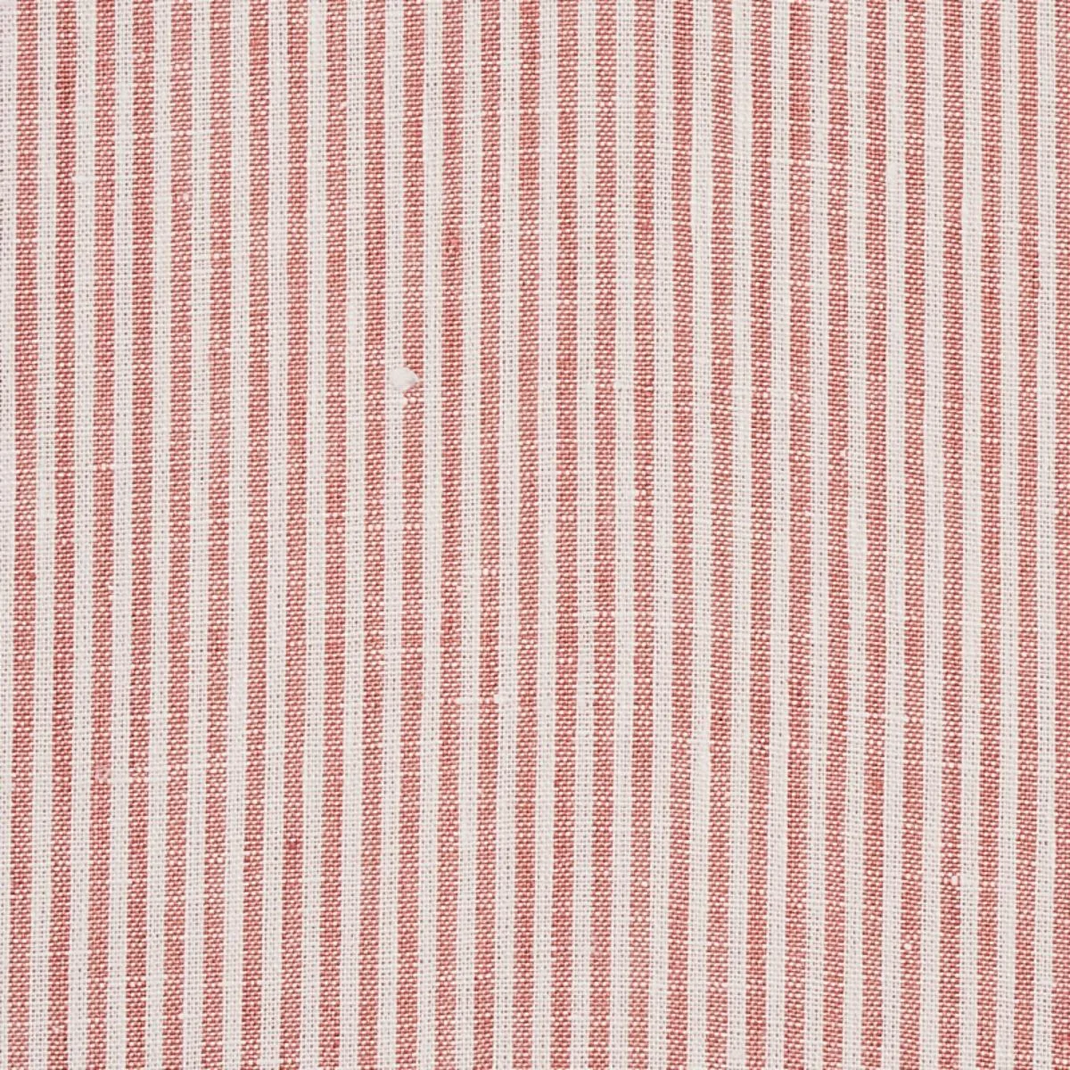 Schumacher 65988 Wesley Linen Ticking Stripe Coral fabric swatch