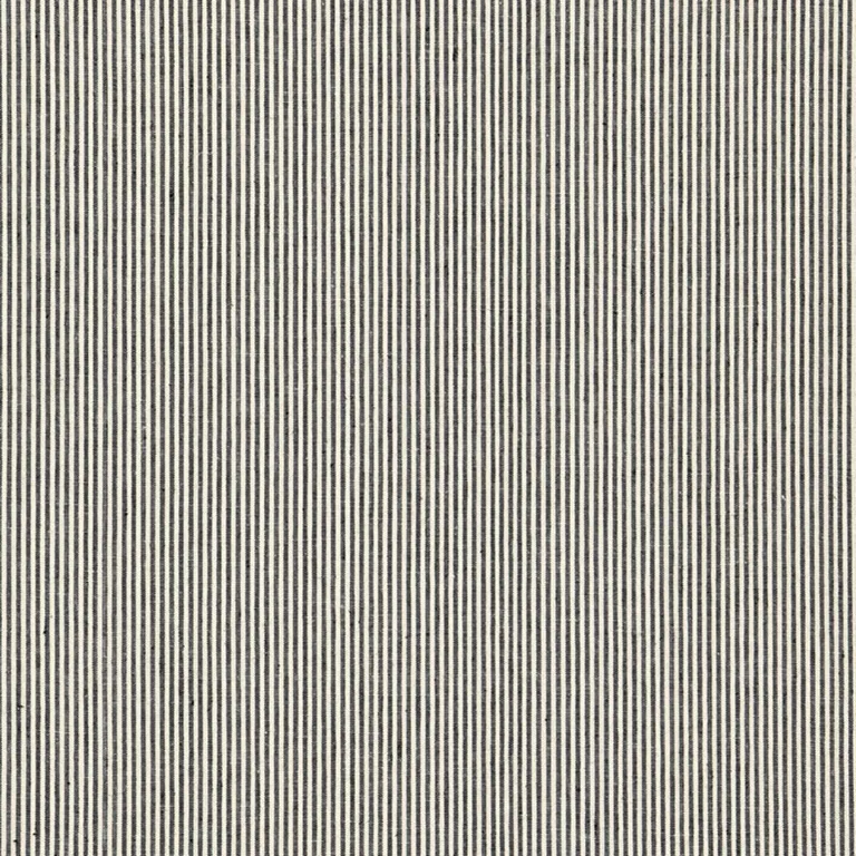 Schumacher 65981 Wesley Linen Ticking Stripe Ebony fabric swatch