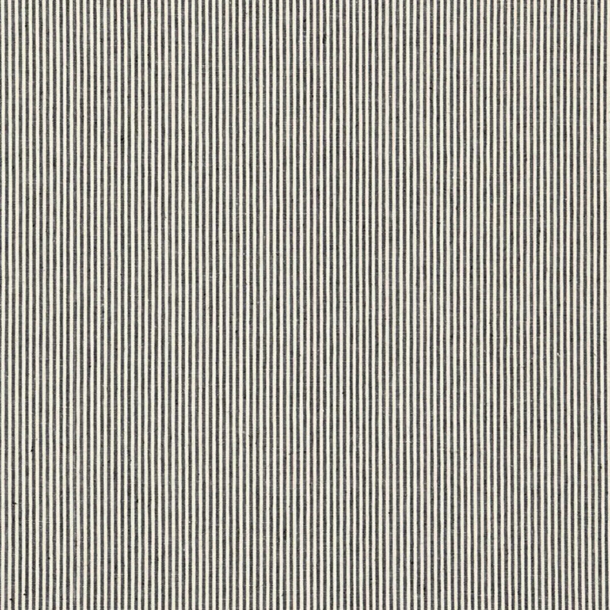 Schumacher 65981 Wesley Linen Ticking Stripe Ebony fabric swatch