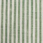 Schumacher 65986 Wesley Linen Ticking Stripe Green fabric swatch