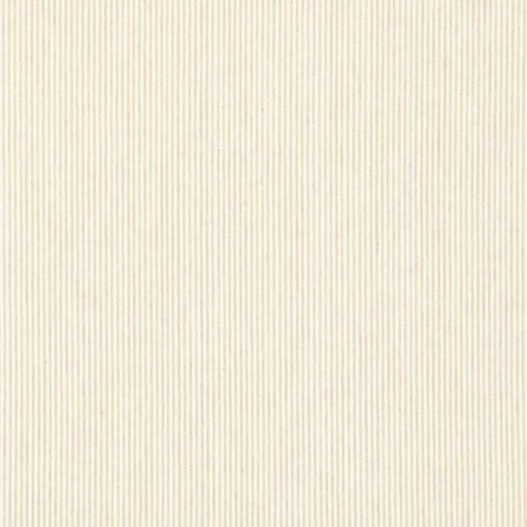 Schumacher 65982 Wesley Linen Ticking Stripe Sand fabric swatch