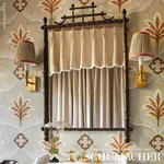 Schumacher 65980 Wesley Linen Ticking Stripe Umber fabric swatch
