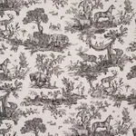Schumacher 182270 Western Toile Carbon fabric swatch