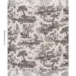 Schumacher 182270 Western Toile Carbon fabric swatch