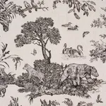 Schumacher 182270 Western Toile Carbon fabric swatch