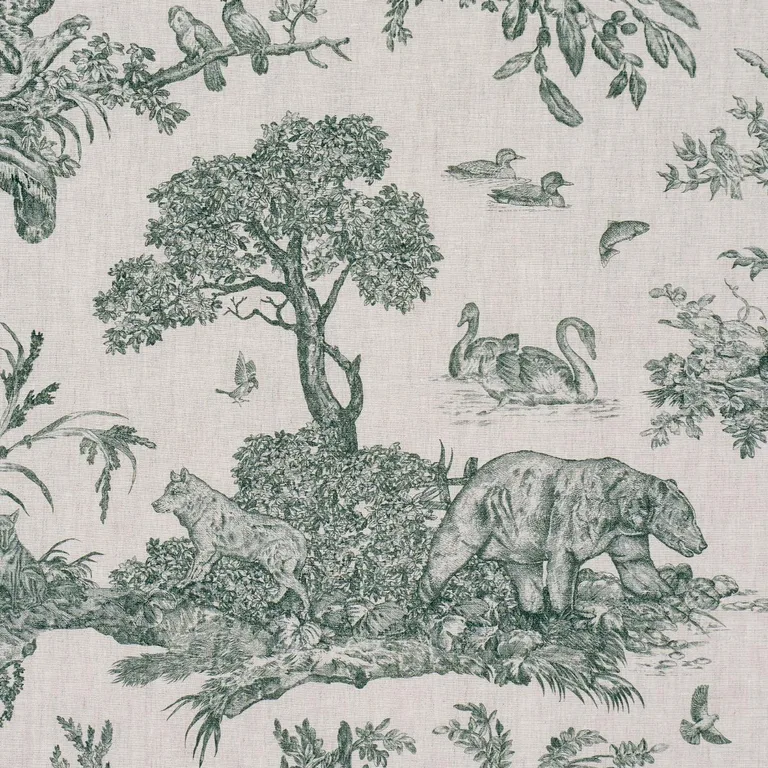 Schumacher 182272 Western Toile Forest fabric swatch