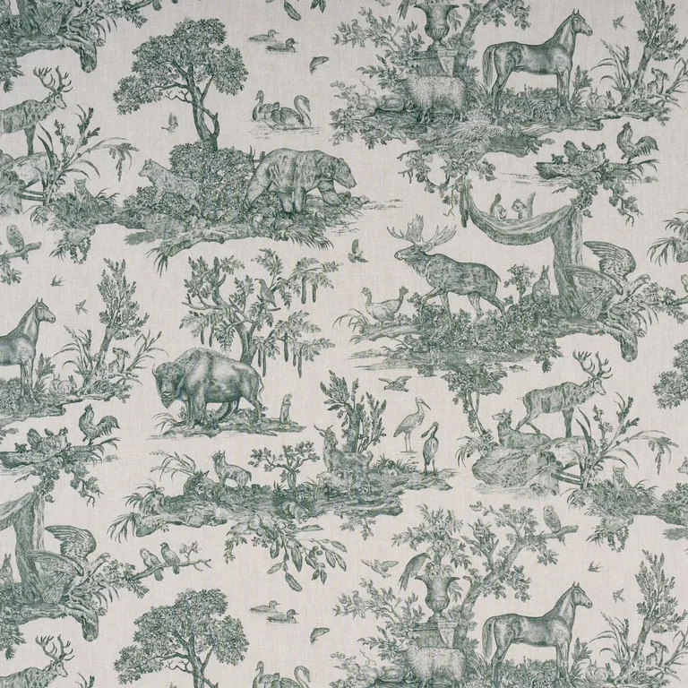 Schumacher 182272 Western Toile Forest fabric swatch