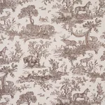 Schumacher 182271 Western Toile Sepia fabric swatch