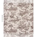 Schumacher 182271 Western Toile Sepia fabric swatch