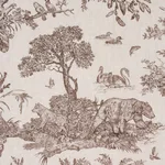 Schumacher 182271 Western Toile Sepia fabric swatch