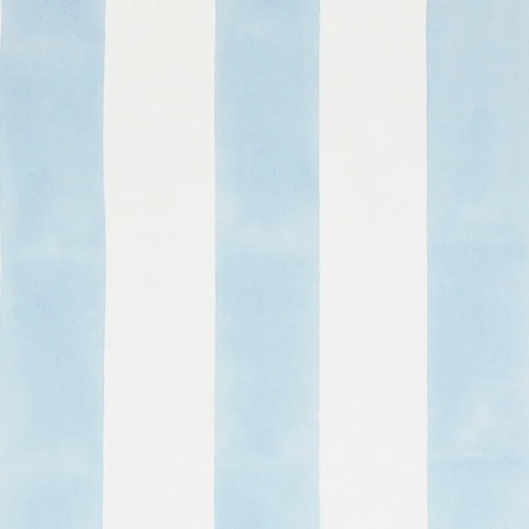 Schumacher 181810 Wide Hand Block Stripe Blue fabric swatch