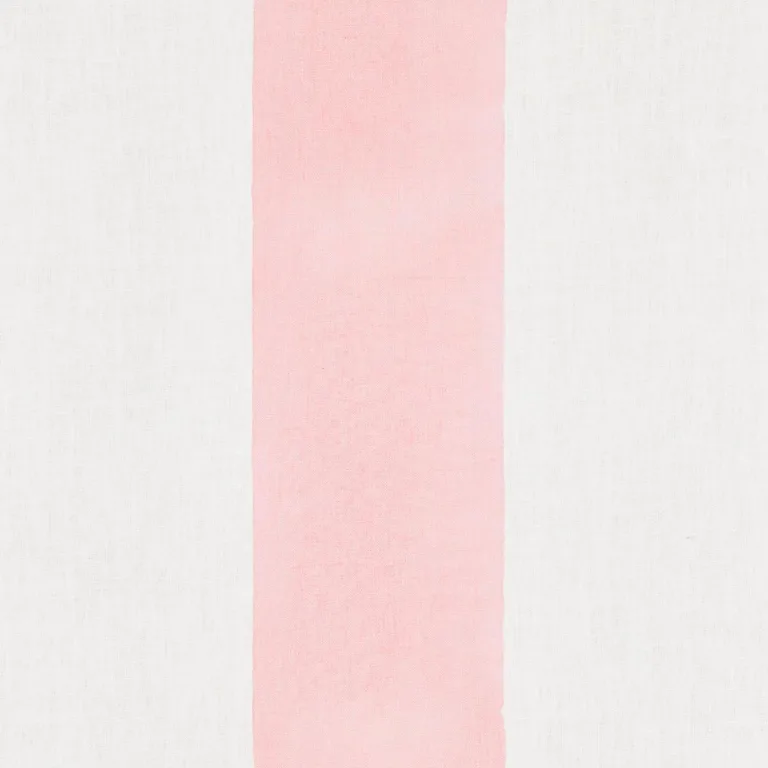 Schumacher 181811 Wide Hand Block Stripe Pink fabric swatch