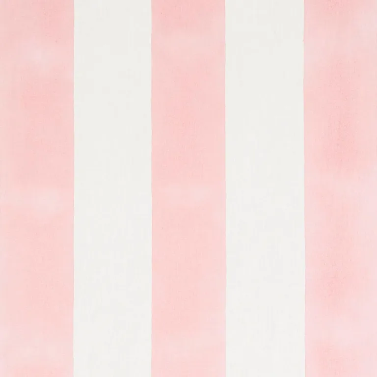 Schumacher 181811 Wide Hand Block Stripe Pink fabric swatch