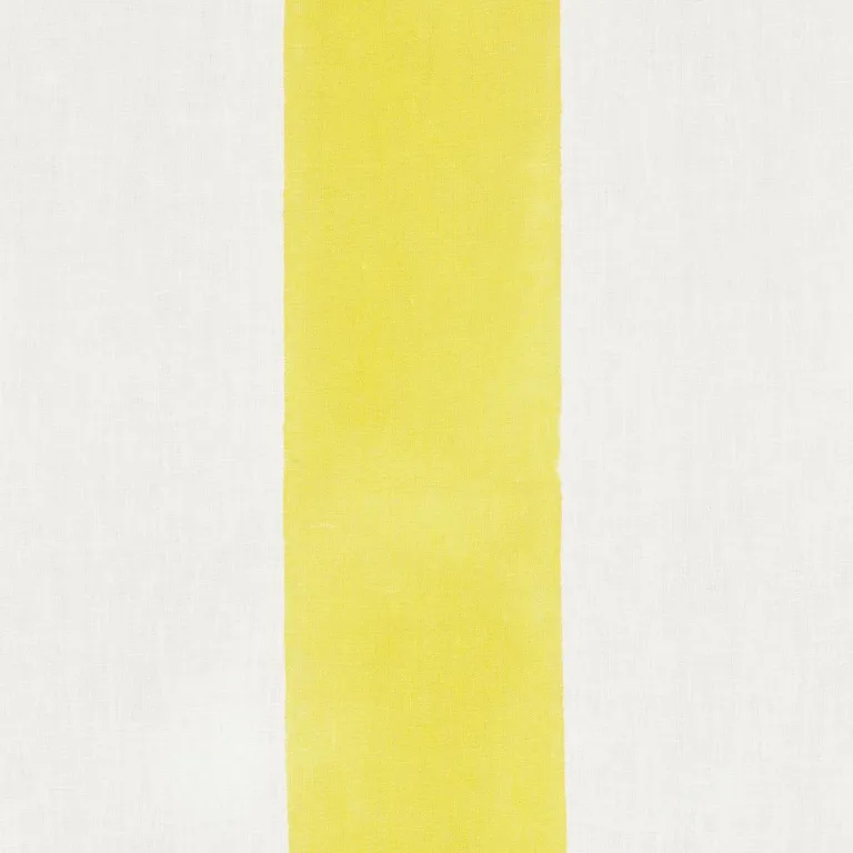 Schumacher 181812 Wide Hand Block Stripe Yellow fabric swatch