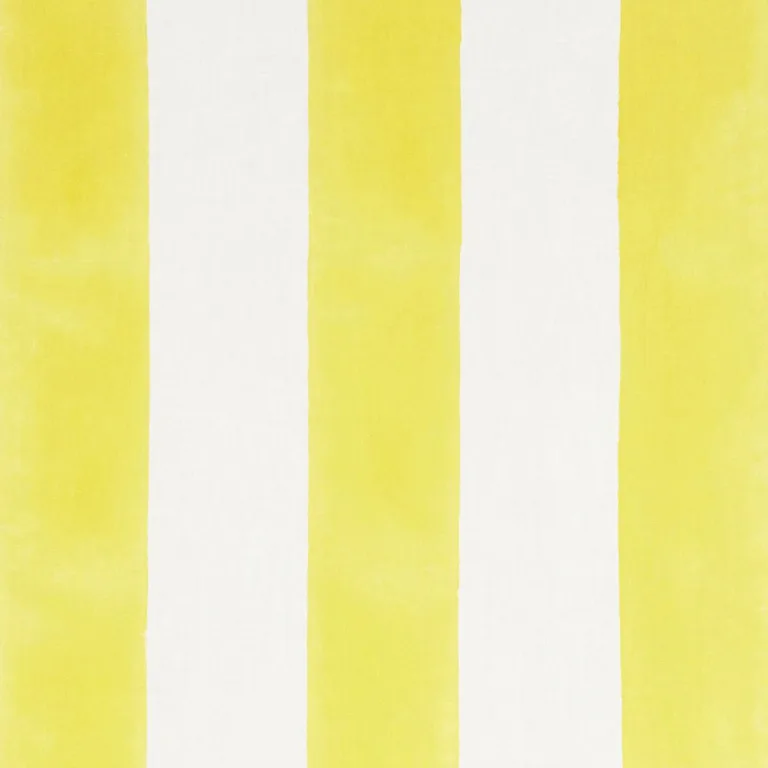 Schumacher 181812 Wide Hand Block Stripe Yellow fabric swatch