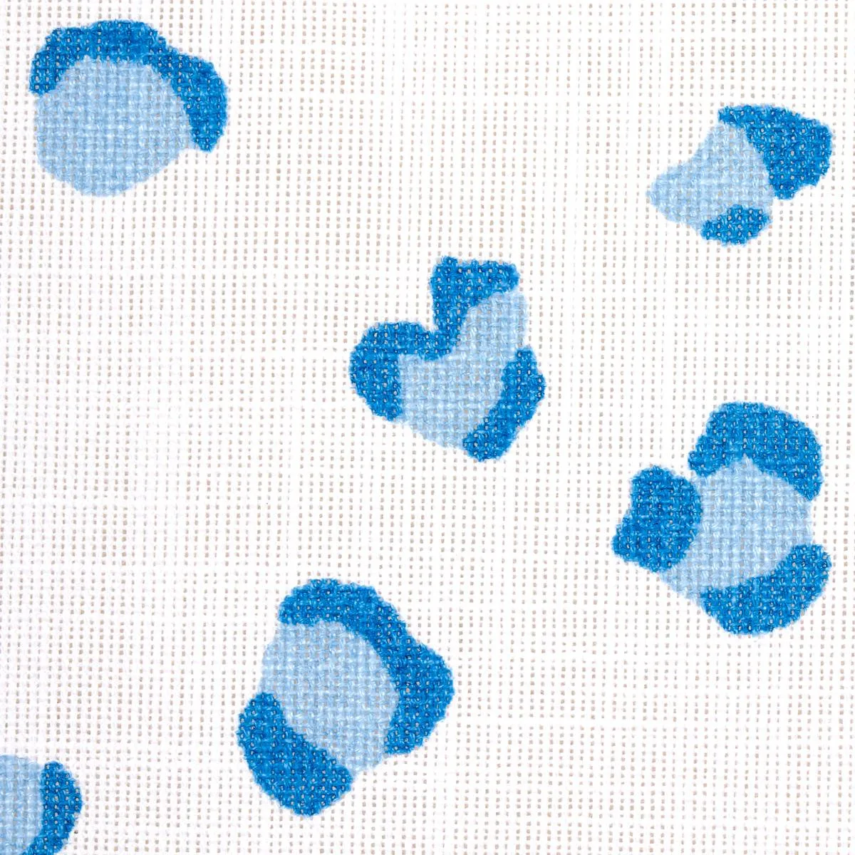 Schumacher 180941 Wild At Heart Indoor/ Outdoor Indigo fabric swatch