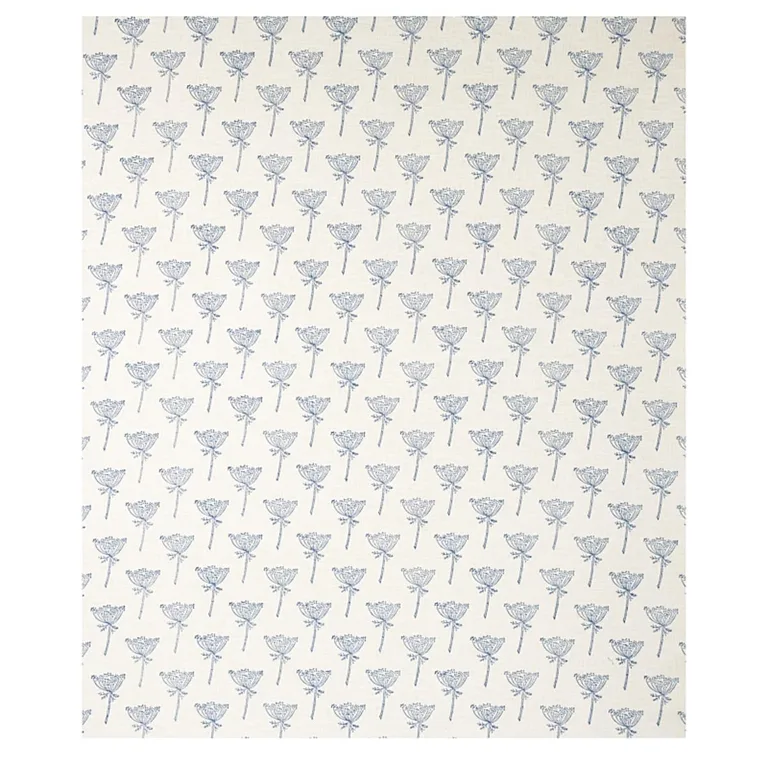 Schumacher 179810 Wild Carrot Hand Block Print Indigo fabric swatch