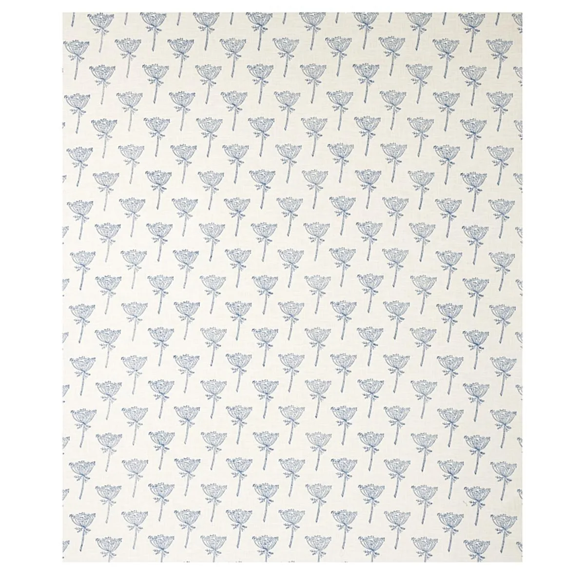 Schumacher 179810 Wild Carrot Hand Block Print Indigo fabric swatch
