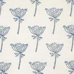Schumacher 179810 Wild Carrot Hand Block Print Indigo fabric swatch