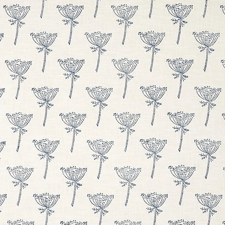 Schumacher 179810 Wild Carrot Hand Block Print Indigo fabric swatch