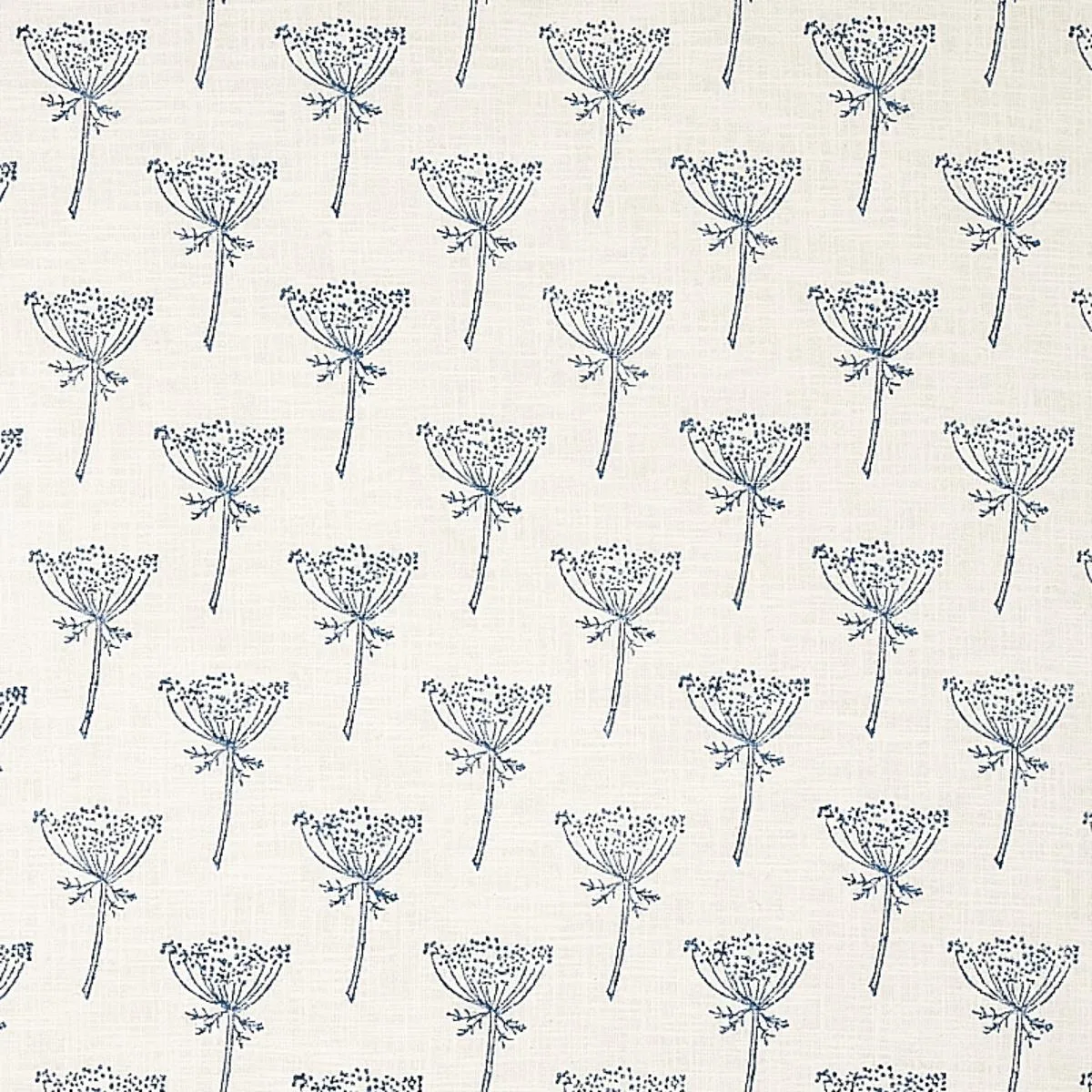 Schumacher 179810 Wild Carrot Hand Block Print Indigo fabric swatch