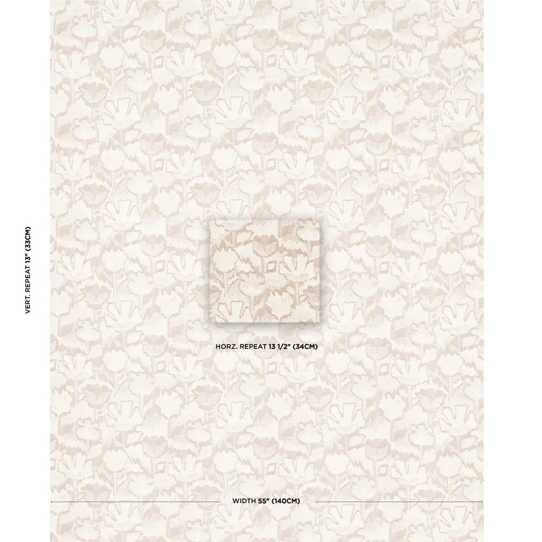 Schumacher 83450 Wild Flower Barley fabric swatch