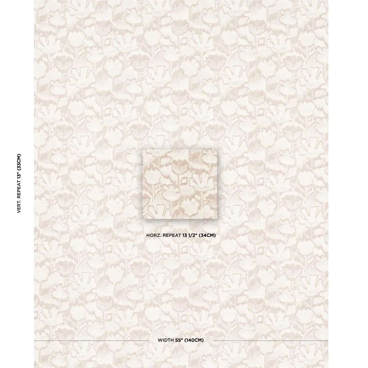 Schumacher 83450 Wild Flower Barley fabric swatch