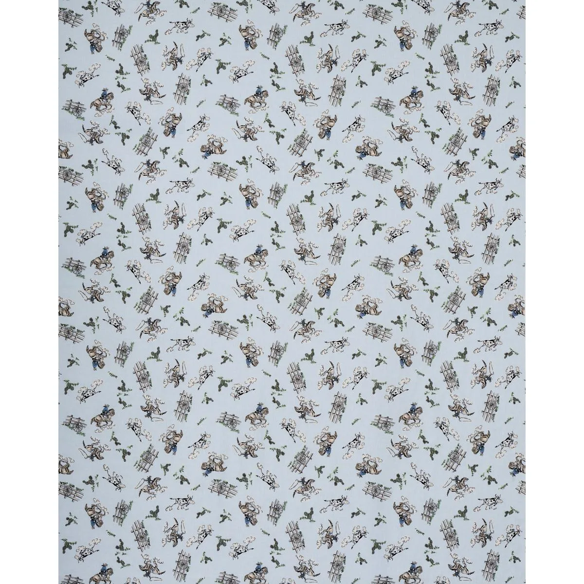 Schumacher 180461 Wild West Performance Linen Blue fabric swatch
