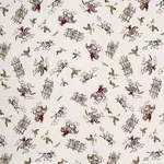 Schumacher 180460 Wild West Performance Linen Cream fabric swatch