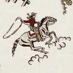Schumacher 180460 Wild West Performance Linen Cream fabric swatch
