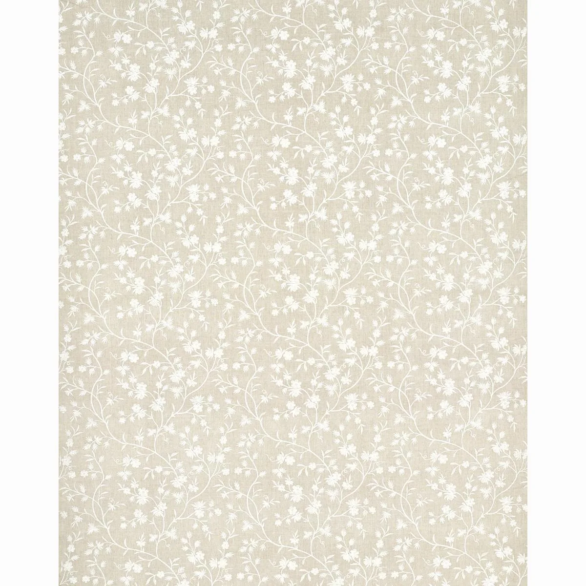 Schumacher 67190 Wildflower Embroidery Linen fabric swatch