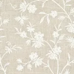 Schumacher 67190 Wildflower Embroidery Linen fabric swatch